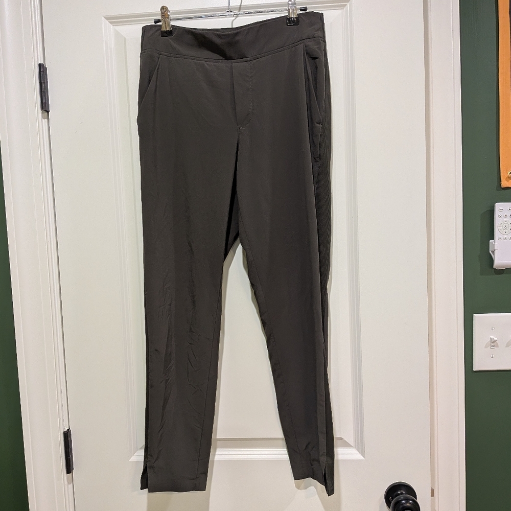 Grey Athleta Trouser With Ribbed Side Stripe